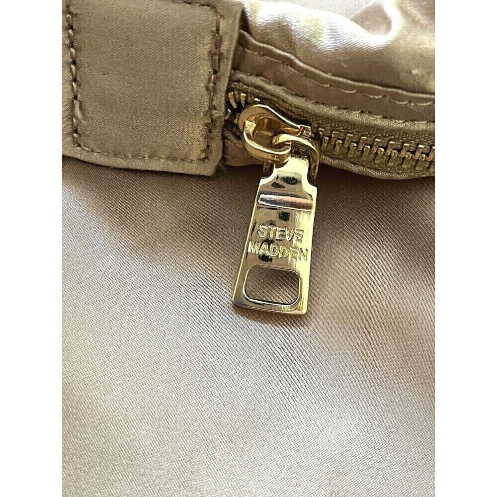 Steve Madden Cole Satin Hobo Slouch Handbag Gym Diaper Bag Rose Gold 90s Y2K - Picture 5 of 12